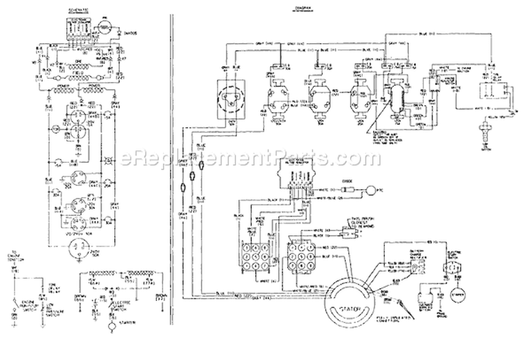 Page J Diagram and Parts List for 9163-1  Briggs and Stratton Generator